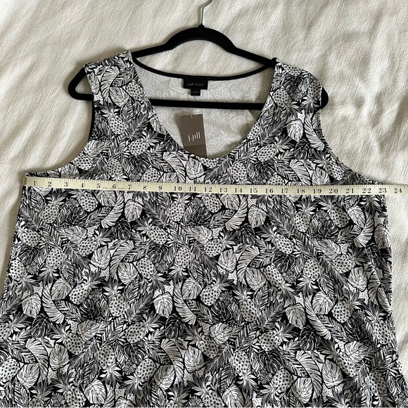NWT J Jill Wearever Collection Womens Midi Dress Size XL Pineapples Vacation - Picture 6 of 11